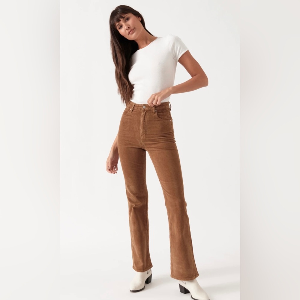 ROLLAS Dusters Bootcut Corduroy Tobacco 26 NWT
